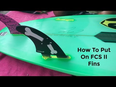 How To Put On FCS 2 Fins On Surfboard Surf Training Factory
