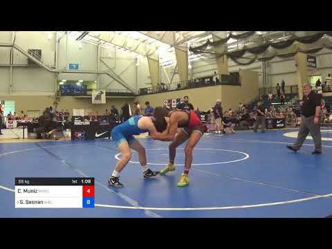 2018 UWW Cadet And U23 Nationals/U23 Greco-Roman 55 Consi-Semis - Corey Muniz (RVWC) Vs. Sean Sesn
