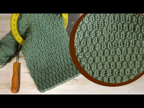 LoOM Knitting Stitches | The Granite aka Raindrops and Grass Stitch