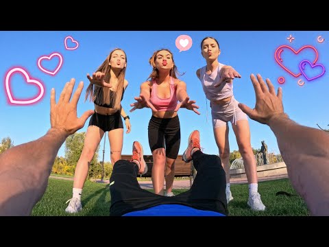 SEXY FITNESS GIRLS WANT TO DRIVE ME CRAZY (Hot Romantic Story ParkourPOV)