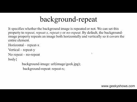 background repeat property in CSS Hindi