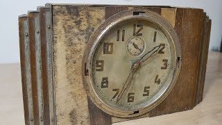 RESTORATION OF a very OLD wooden CLOCK Vladimir in 1948. Restoration of THE MANTEL CLOCK.