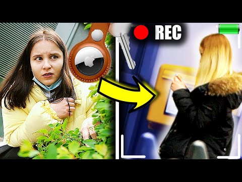 Schwester mit AirTag heimlich VERFOLGEN !🤫 - Celina