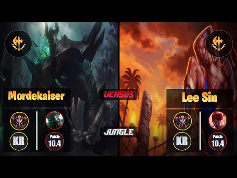 Challenger MORDEKAISER [Conqueror] (Jungle) VS  LEE SIN - Grandmaster KR Patch 10.4