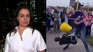 Lefties Losing It: Deranged granny beheads Trump pinata