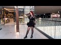 Casually Walking In The Mall Black Sheer Pantyhose