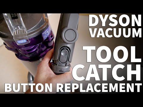 Install and Replace Dyson Tool Catch Button and Spring - Broken Tool Catch Release Dyson DC25 Animal