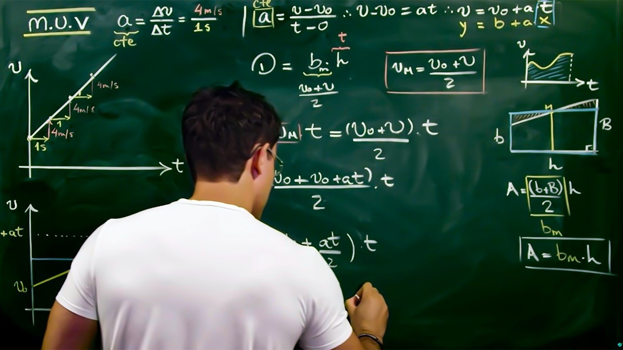 Where does DISTANCE come from in Uniformly Varied Motion? (PHYSICS Class - Demonstration)