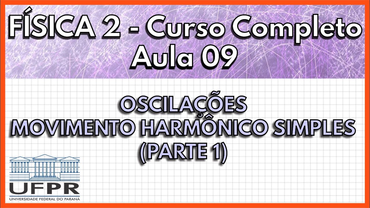Física 2 - Aula 9 - Oscilações e Movimento Harmônico Simples (MHS) | UFPR 2020