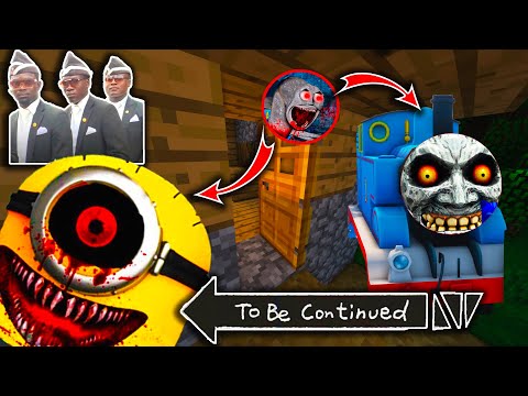 GAINT SCARY Thomas.EXE Tank Engine vs MINIONS in Minecraft ! Real SHREK - GAMEPLAY Movie Trap