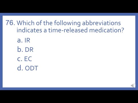 PTCB PTCE Practice Test Question 76 - Pharmacy Abbreviations (Pharmacy Technician CPhT Test Prep)