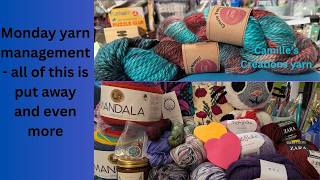 Yarn management Monday - Happy mail, yarn from a charity sale, and yarn for the Stitcherhood