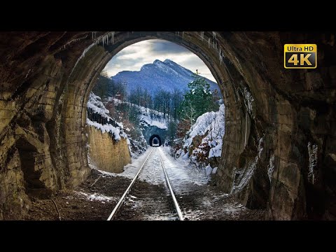 4K CABVIEW Požarevac - Zaječar -- Winter in the mountainous region of East Serbia