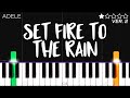 Adele Set Fire To The Rain EASY Piano Tutorial