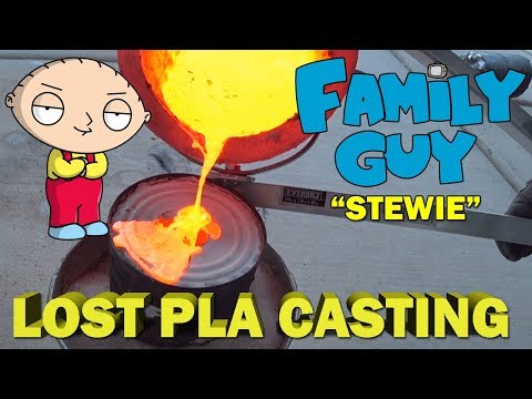 Lost PLA Casting Stewie From "Family Guy" In Brass