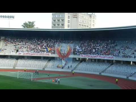 Coregrafie fani Peluza Șepcilor Roșii la meciul "U" Cluj - Unirea Tritenii de Jos