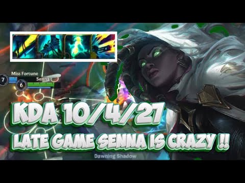 10 KILL 27 ASSIST !! LATE GAME SUPPORT SENNA IS OP !! / LEAGUE OF LEGENDS:WILD RIFT (BUILD + RUNES)