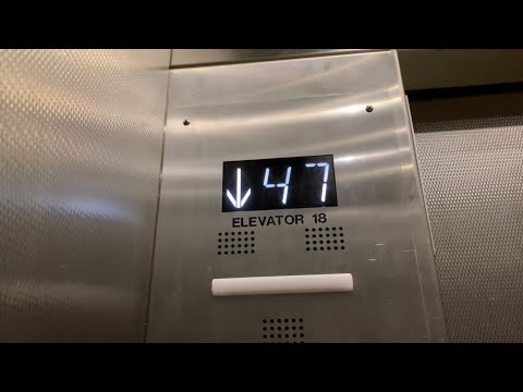 Otis Series M2 high rise traction service elevators in Downtown Atlanta, GA