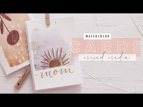 15 Minute Watercolor Cards | Messy Mixed Media EP 5