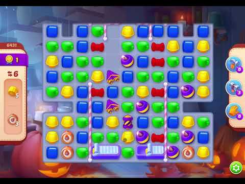 HomeScapes Level 6431 no boosters (17 moves)