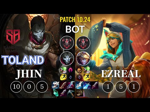 SB TolanD Jhin vs Ezreal Bot - KR Patch 10.24