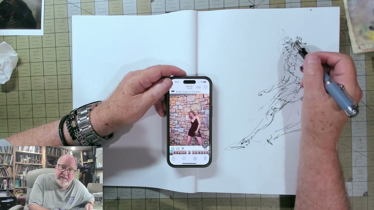Figure Drawing From a Model Off Instagram - Dancing Poses - 1