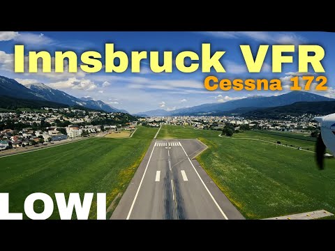Innsbruck LOWI Departure (Full ATC) #cessna #flighttraining