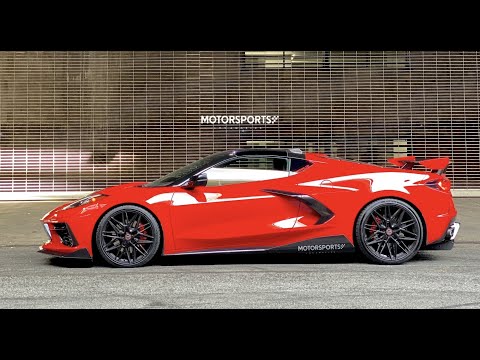 Corvette C8 Torch Red | Vossen Hybrid Forged HF-7 20/21" Gloss Black | Motorsports LA