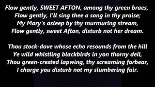 Flow gently, SWEET AFTON LYRICS WORDS BEST Robert Burns TOP POPULAR SING ALONG SONGS