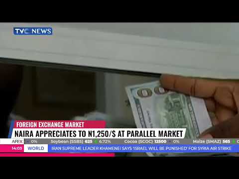 Naira Appreciates To N1250/$ At Parallel Market