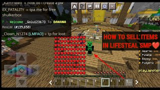 HOW TO SELL ITEMS IN MINECRAFT LIFESTEAL SMP #minecraft #lifestealsmp #applemc