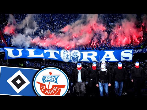 Festnahmen, Gezogenes Material & Provokante Spruchbänder! (HSV - Hansa)