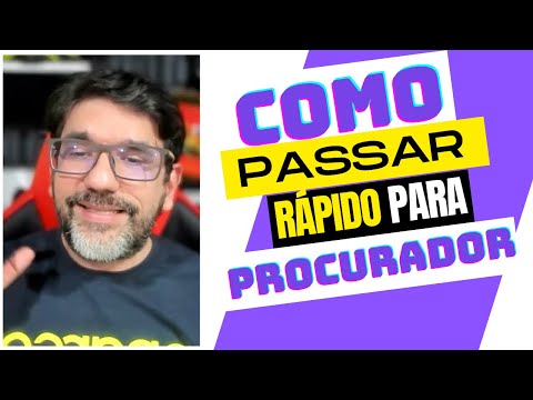 🔴😱 COMO PASSAR RÁPIDO NO CONCURSO DE PROCURADOR 🔴