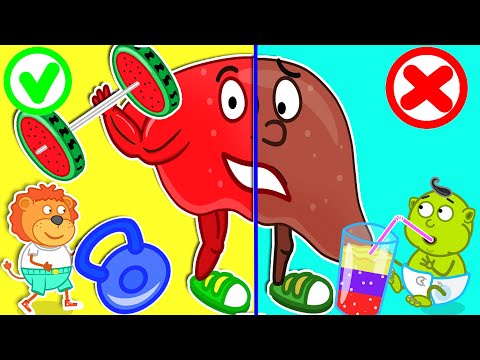 Lion Family 🍒 Rescues Talking Broken Liver by Healthy Habits for Kids | Cartoon for Kids