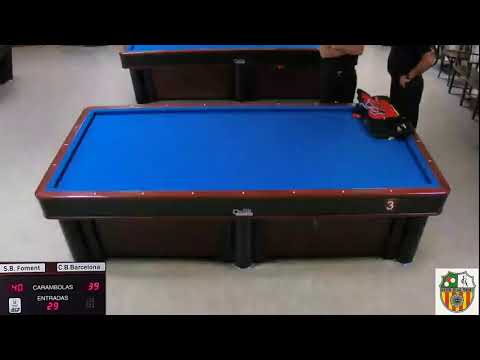 LLIGA CATALANA 3 BANDES 1ª. DIV  -  S.B. FOMENT  vs  C.B. BARCELONA