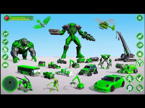 Eagle & Gorilla Robot Car Game: Robot Action Transform - Android Gameplay