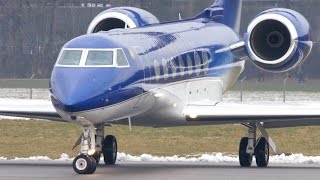 preview picture of video 'Azerbaijan Gulfstream G550 Take Off at Airport Bern-Belp'