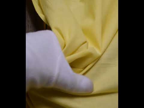 Chambray Yellow Khadi Cotton 85 GSM Handwoven Fabric — video