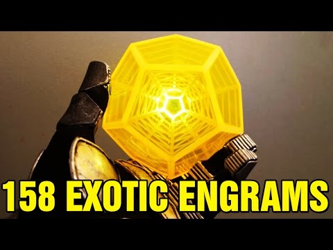 DESTINY: 158 EXOTIC ENGRAMS BIGGEST COLLECTION EVER in DESTINY MONSTER UNBOXING 100 100+ Video