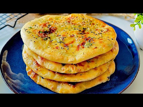 Cheese Stuffed Garlic Naan Recipe | Cheesy Flatbread Recipe