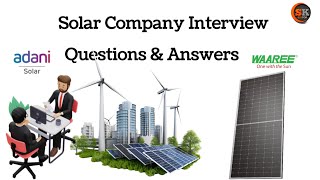 Solar Company interview Questions // Solar Campus company #education #
