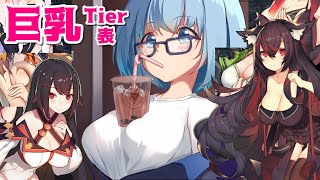 魂器学院に登場する巨乳・爆乳キャラの最新Tier表 ～2020年6月上旬 カップ数で位置付け ウェディング衣装実装前まで【こんがく/美少女】