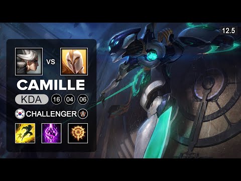 Camille Top vs Kayle - KR Challenger - Season 12 Patch 12.5