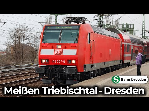 S-Bahn Dresden | 4K Führerstandsmitfahrt: Meißen Tribischtal - Dresden HBF (S1) | BR 146 – DB Regio