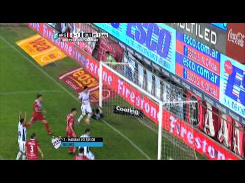 Gol de Uglessich. Argentinos 0 - Quilmes 1. Fecha 15. Primera División 2015. FPT.