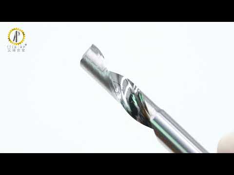 Solid carbide single flute end mill for aluminum