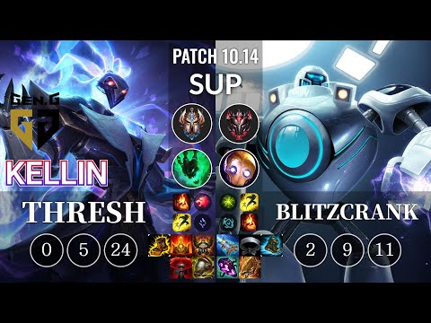 GEN Kellin Thresh vs Blitzcrank Sup - KR Patch 10.14
