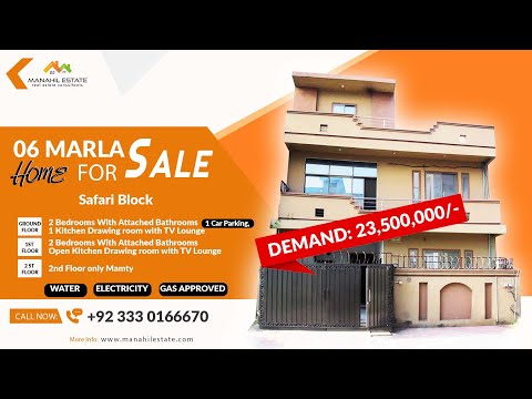 Houses for Sale in Korang Town Islamabad || Safari Block || (6 Marla ) 30×50 || Manahil Estate