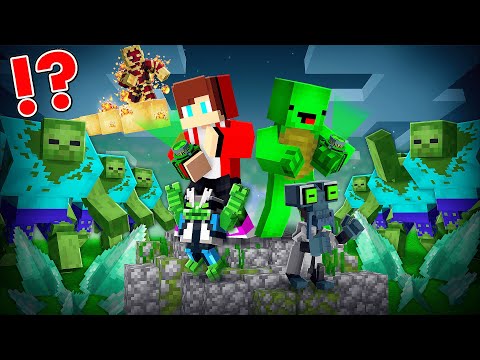 BEN 10 OMNITRIX vs 1000 Mutant Zombies in Minecraft - Maizen JJ and Mikey
