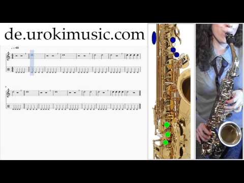 Saxophon Alt Lernen K#1 S#2 U#2 Noten Saxophonunterricht Schule Lied Lehrer Klasse Unterricht Melodi